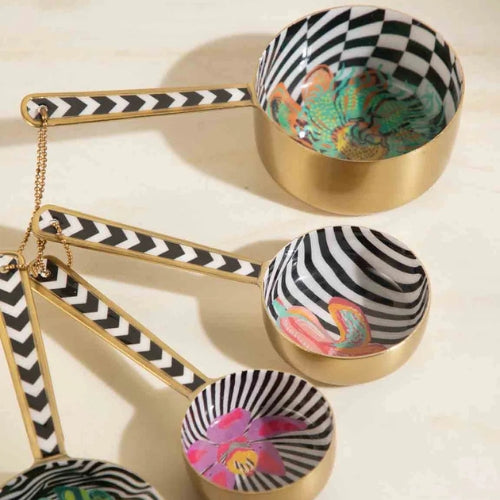 Magic Blooms Steel Measuring Cup Set 4x4x7.5 Inches