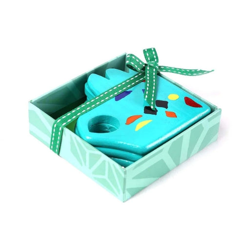 Okey Doke Mint Coaster (Set Of 4) 4x4x0.2 Inches