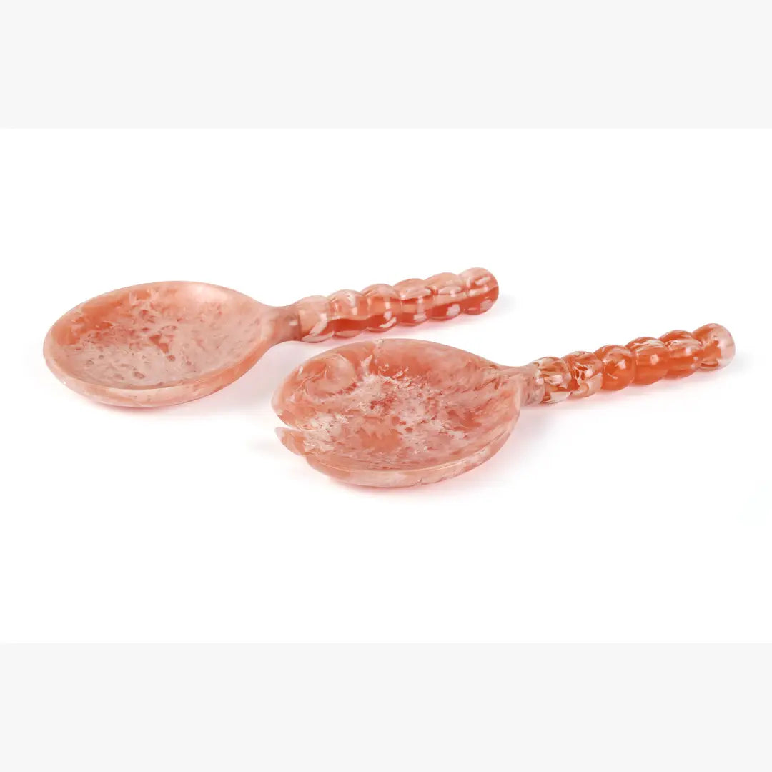 Resin Salad Server-Pink (Set of 2), 4.10 x 8.75 inches