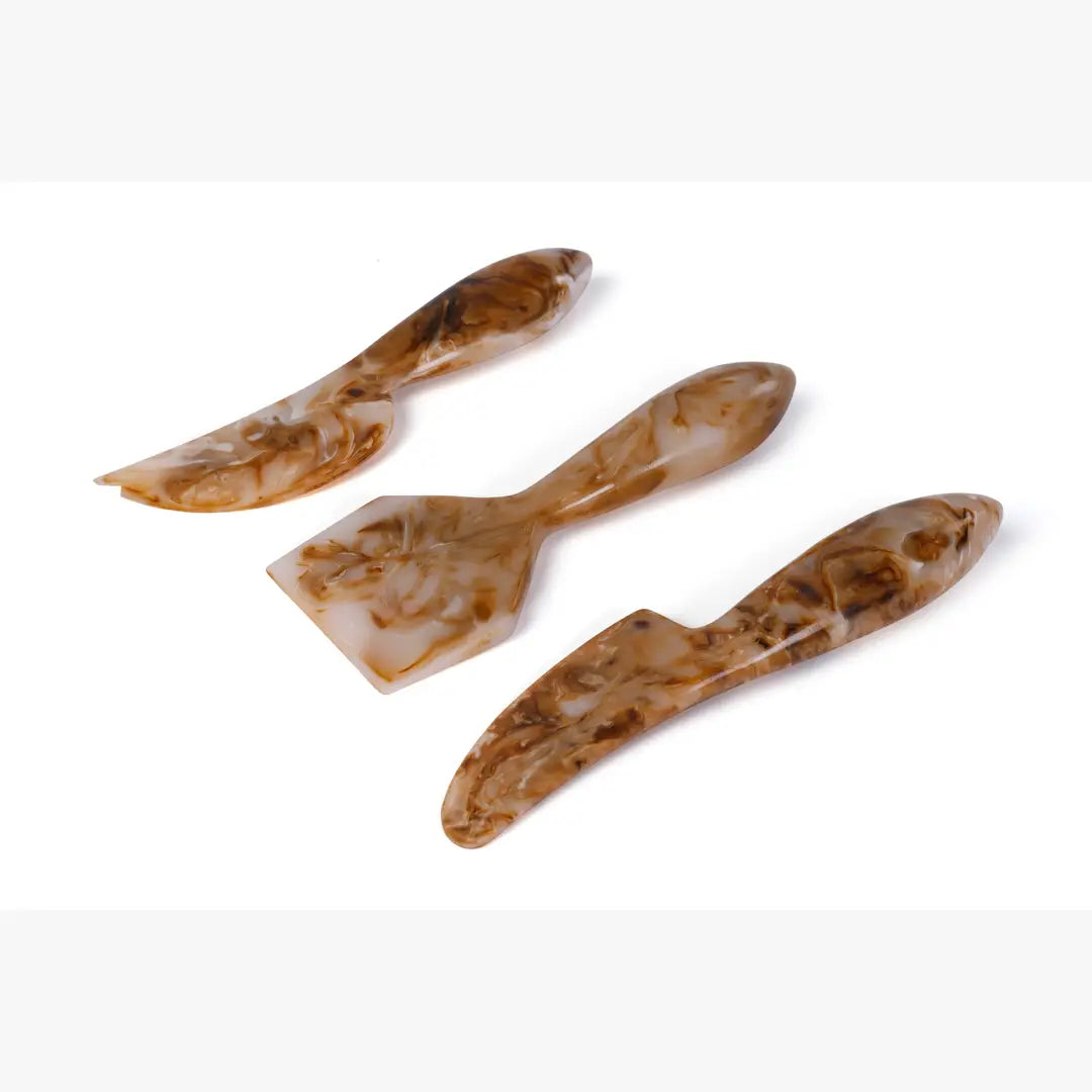 Resin Cheese Knife, Brown (Set of 3)  - 6 Inches