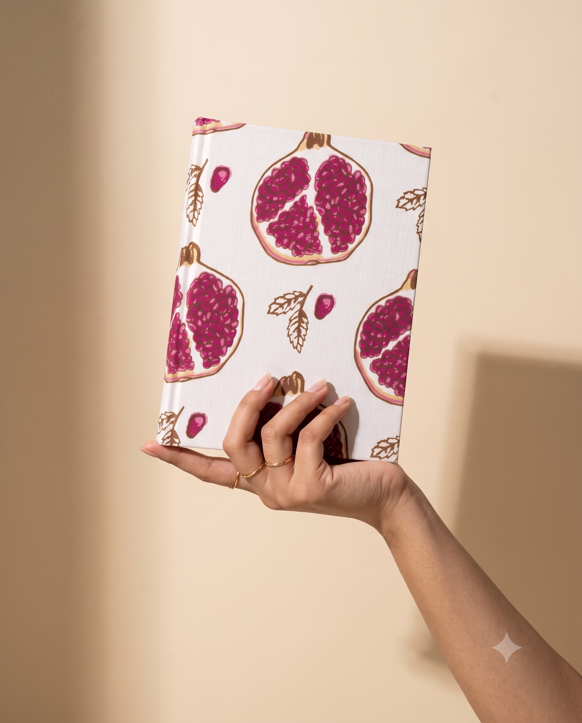 Pomegranate Sustainable Diary Journal Notebook | A5 Unruled | Set of 2