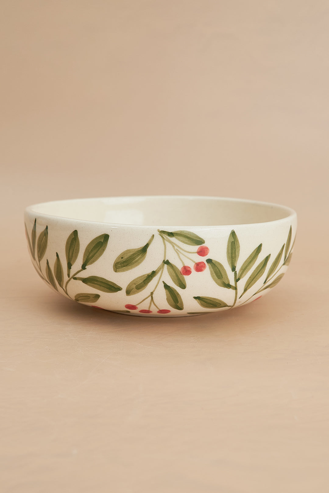 Holly Leaf Bowl, Green 2.5x7 Inches (Set of 4)