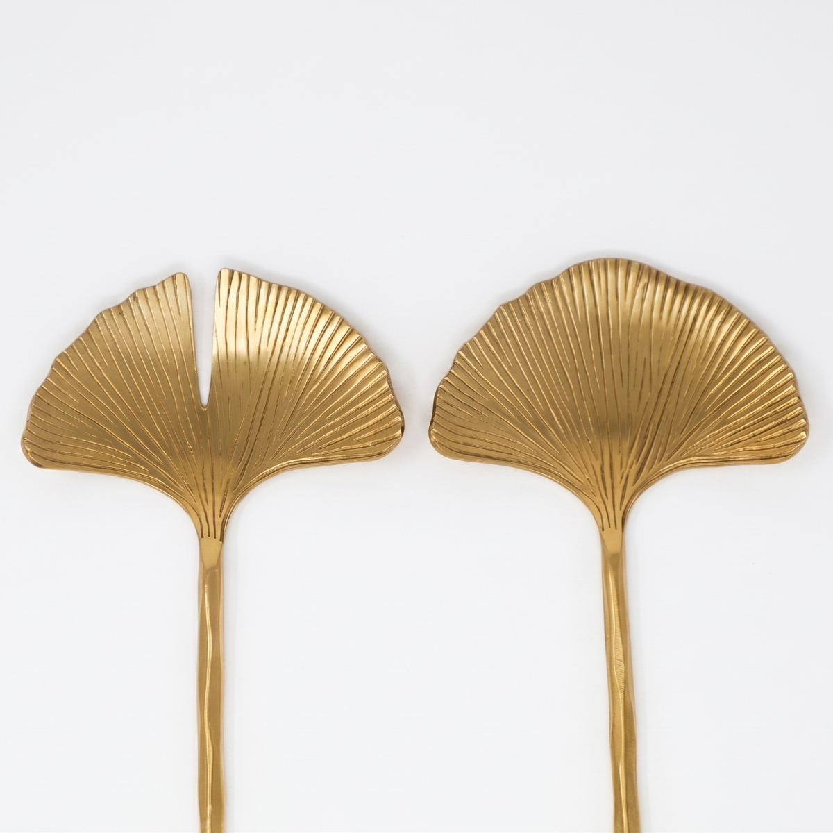 Shell Salad Server | Brass Finish Stainless Steel | 10 Inch