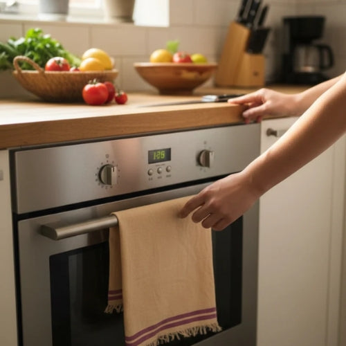 Handloom Cotton Simmer & Soak Tea Towel 17x23.5 Inches