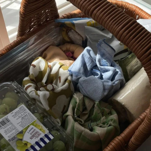 Handloom Cotton Cup & Cloth Tea Towel 16x21 Inches