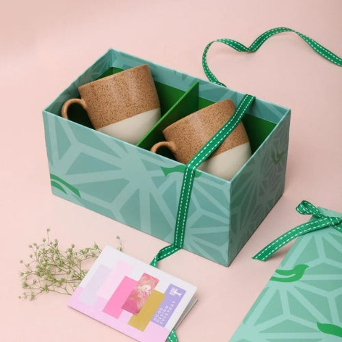 Studio Naturals Butter Yellow Baga Tea Cup (Set Of 2) 3x3x3 Inches