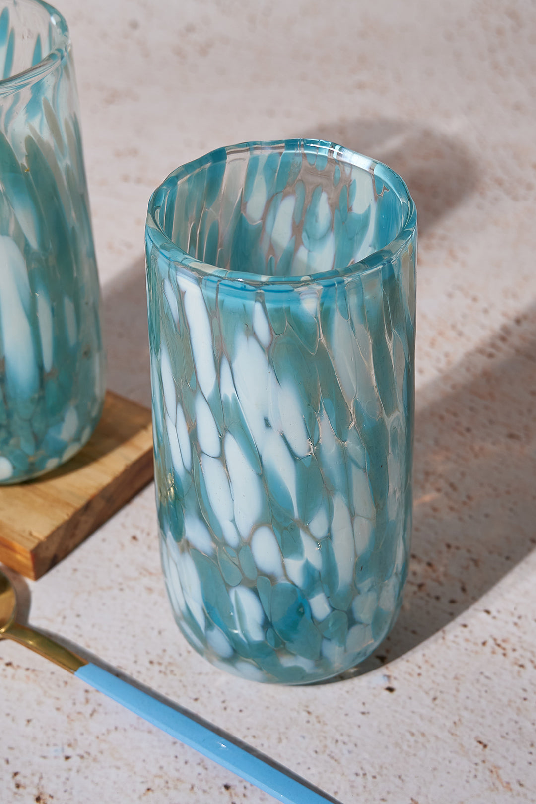 Vintage Highball glasses - Aqua , 300ml (SET OF 4)