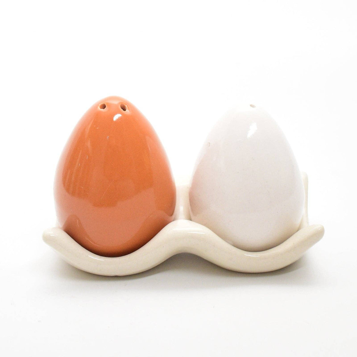 Egg Salt & Pepper Shaker Set with Tray | 2.3 Inch - Casa Amarosa