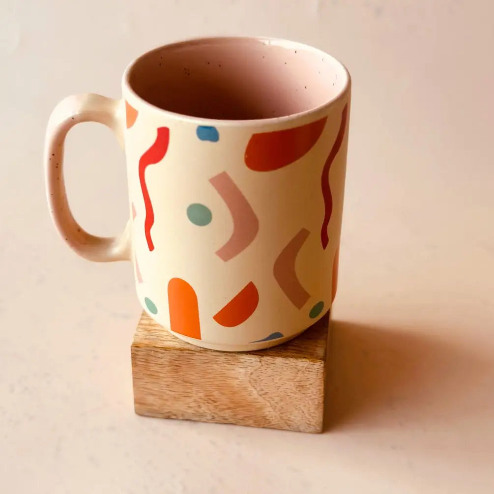 Confetti Ceramic Stoneware Mug 3.2  x 4 Inches