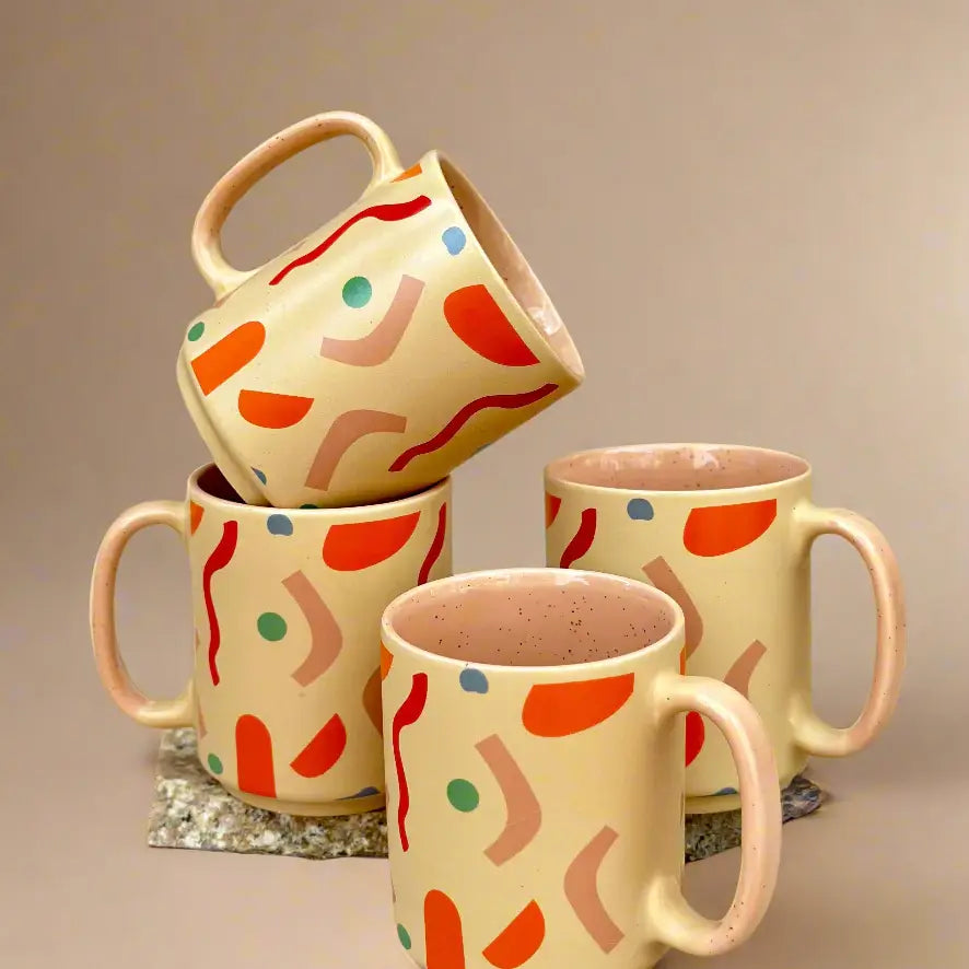 Confetti Ceramic Stoneware Mug 3.2  x 4 Inches