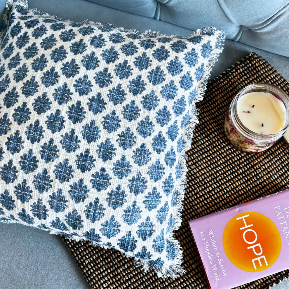 Indigo Mirage Cushion Cover - 16 x 16 Inches