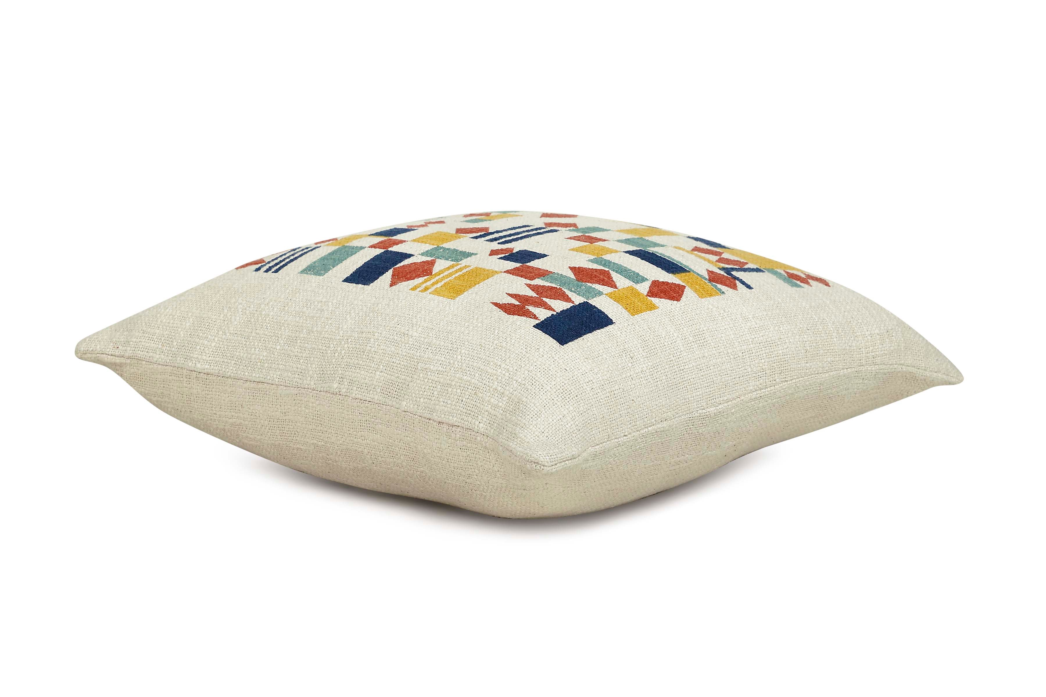 Aakar Tiles Modern Accent Pillow, Multi - 18x18 inch