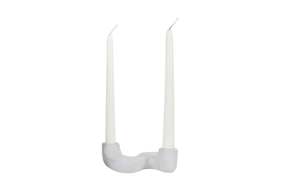 "S" Style Nordic Concrete Candle Holder - Ivory (Set of 2)
