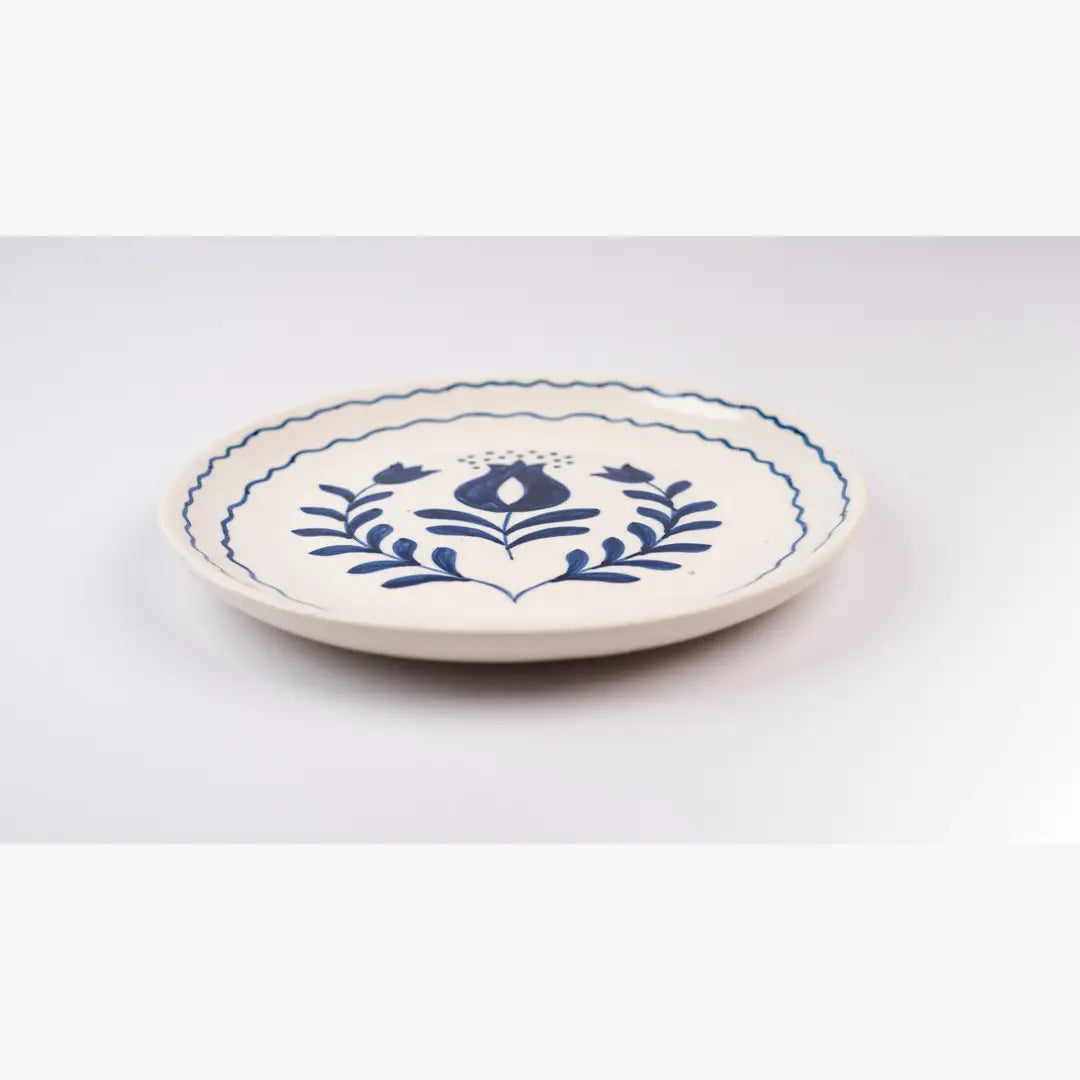Blue Anaar Snack Plate , 7x7 Inches (Set of 2)