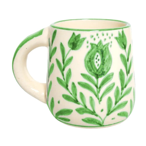 Green Anaar Coffee Mug- , 3.5 X 3 Inches (Set of 4)