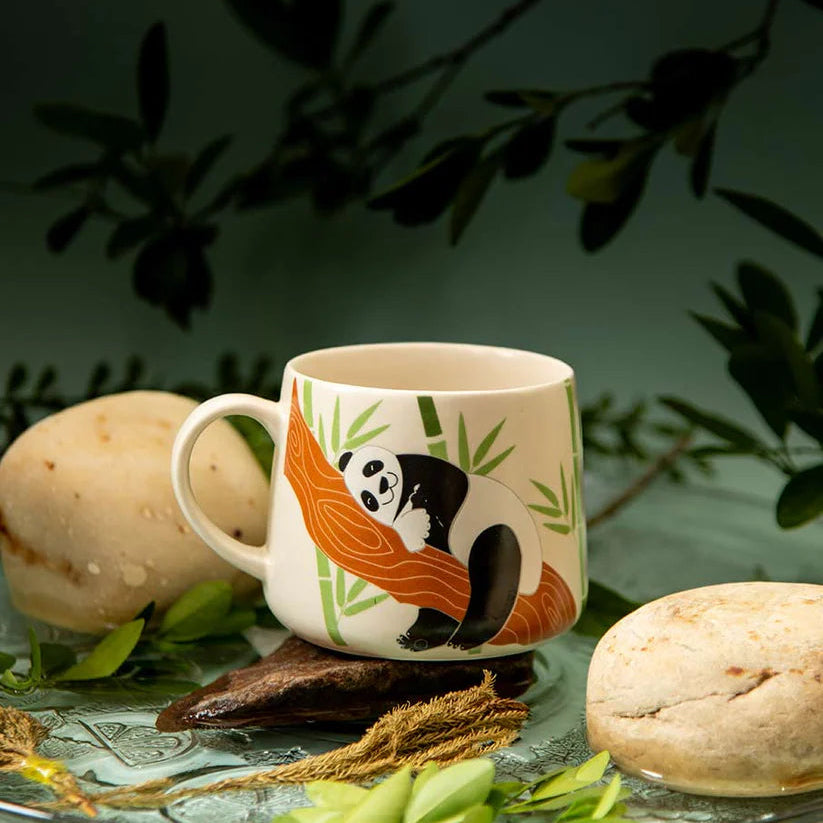 Ceramic Coffee Mug with Panda Print - 3.5 x 3 Inches