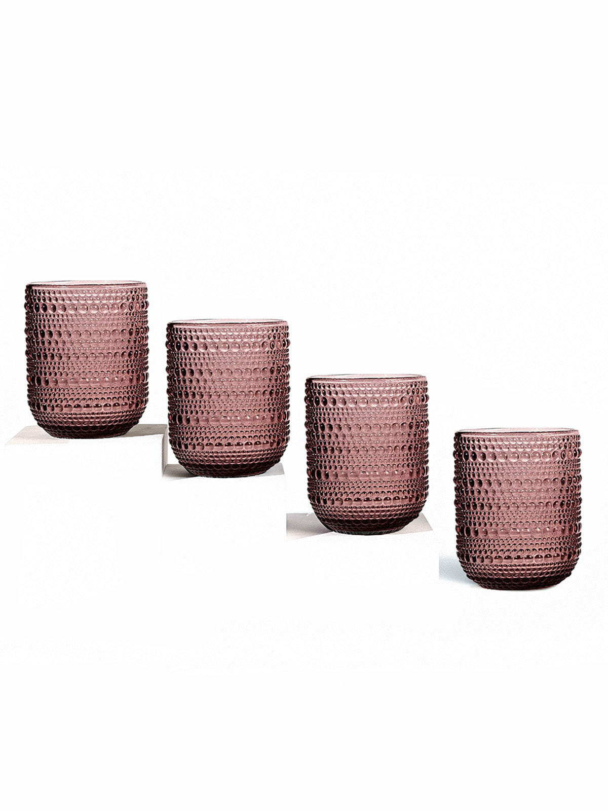 Mist Dusty Rose Drinking Glass | Handcrafted Glass | Set of 4