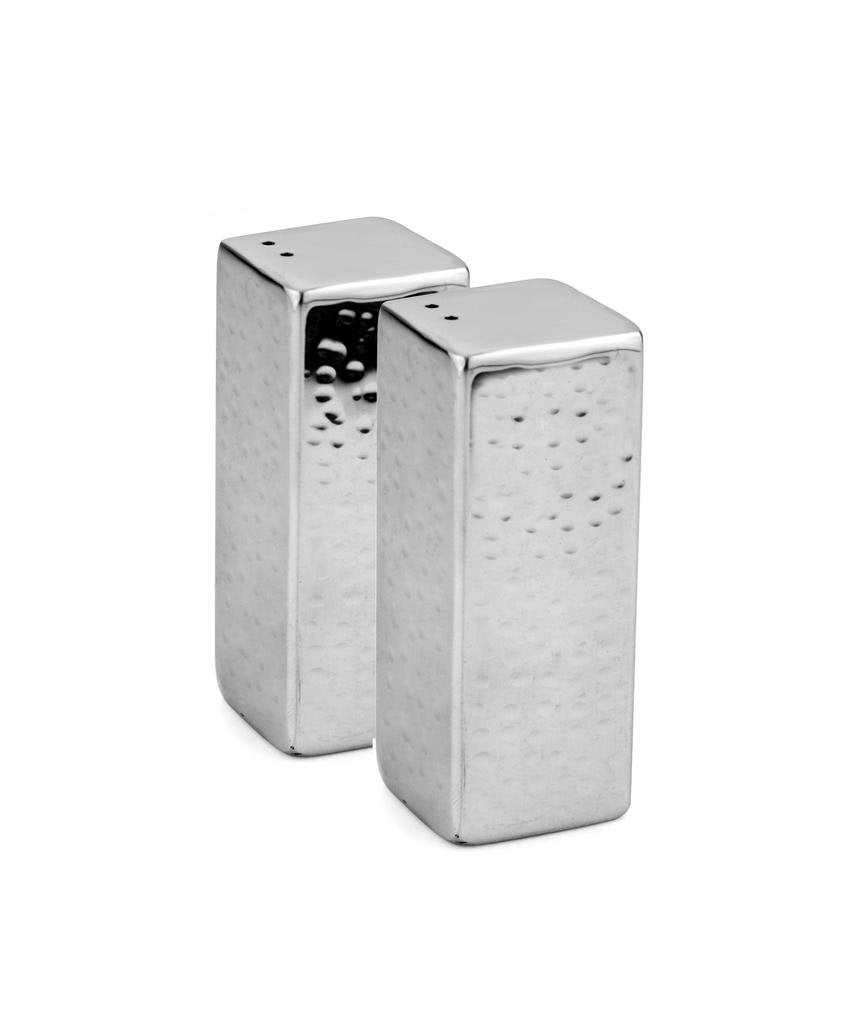 Handmade stainless steel salt and pepper shaker