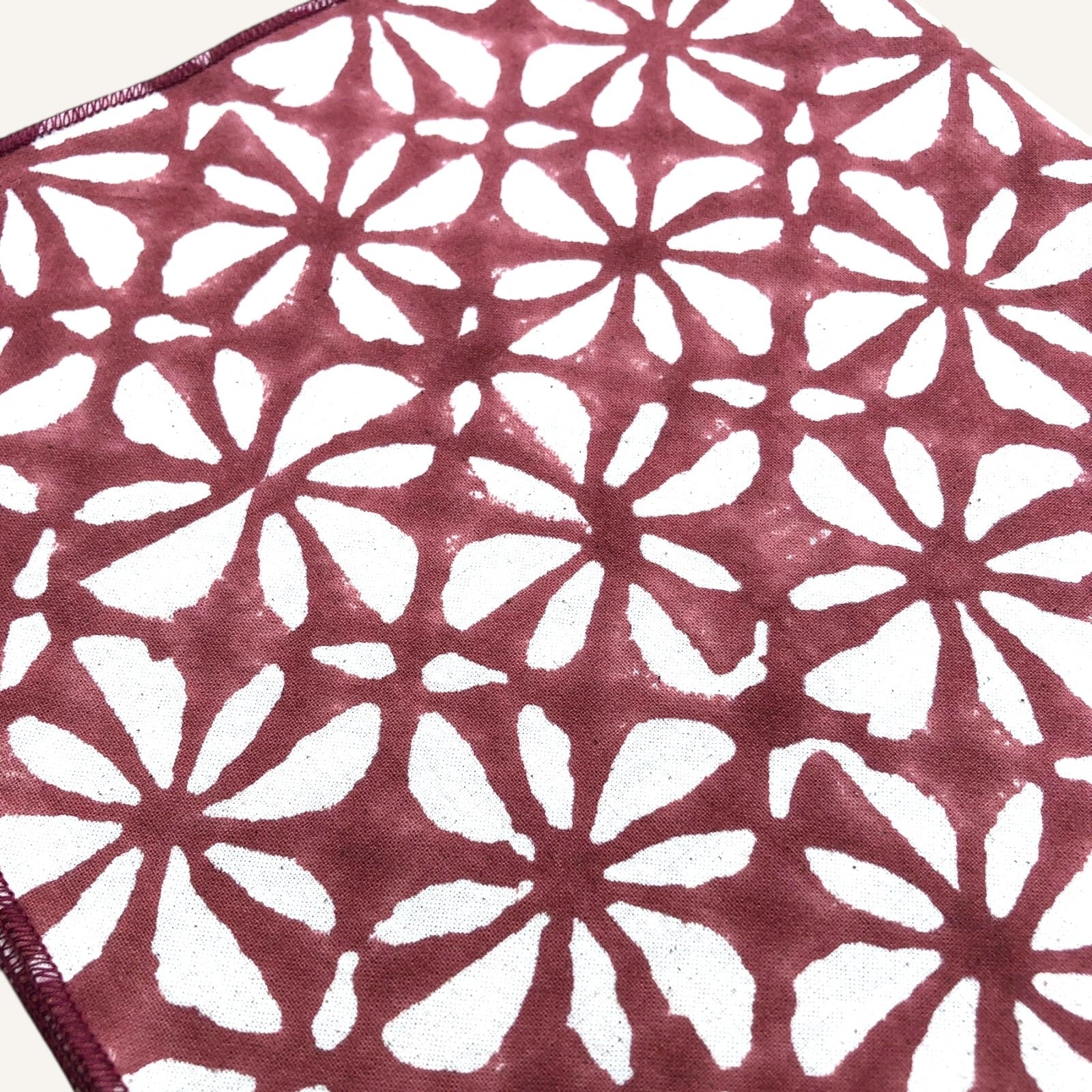 Hand Block Printed Bloom Bites Dinner Napkin 18x18 Inches (Set of 4)