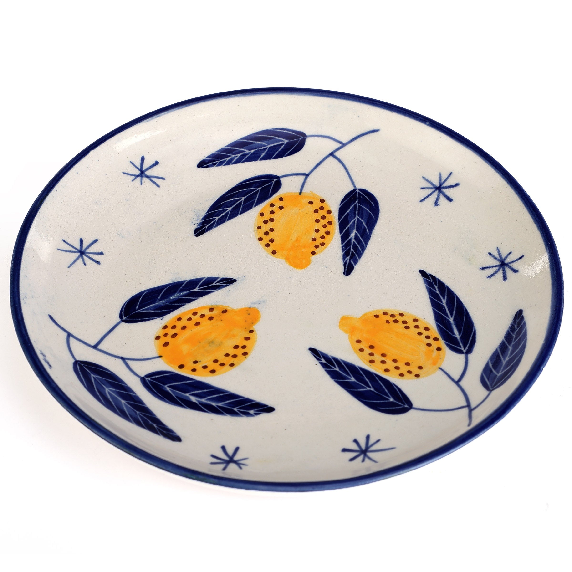 Italian lemon plate, 7x1 Inches (Set of 2)