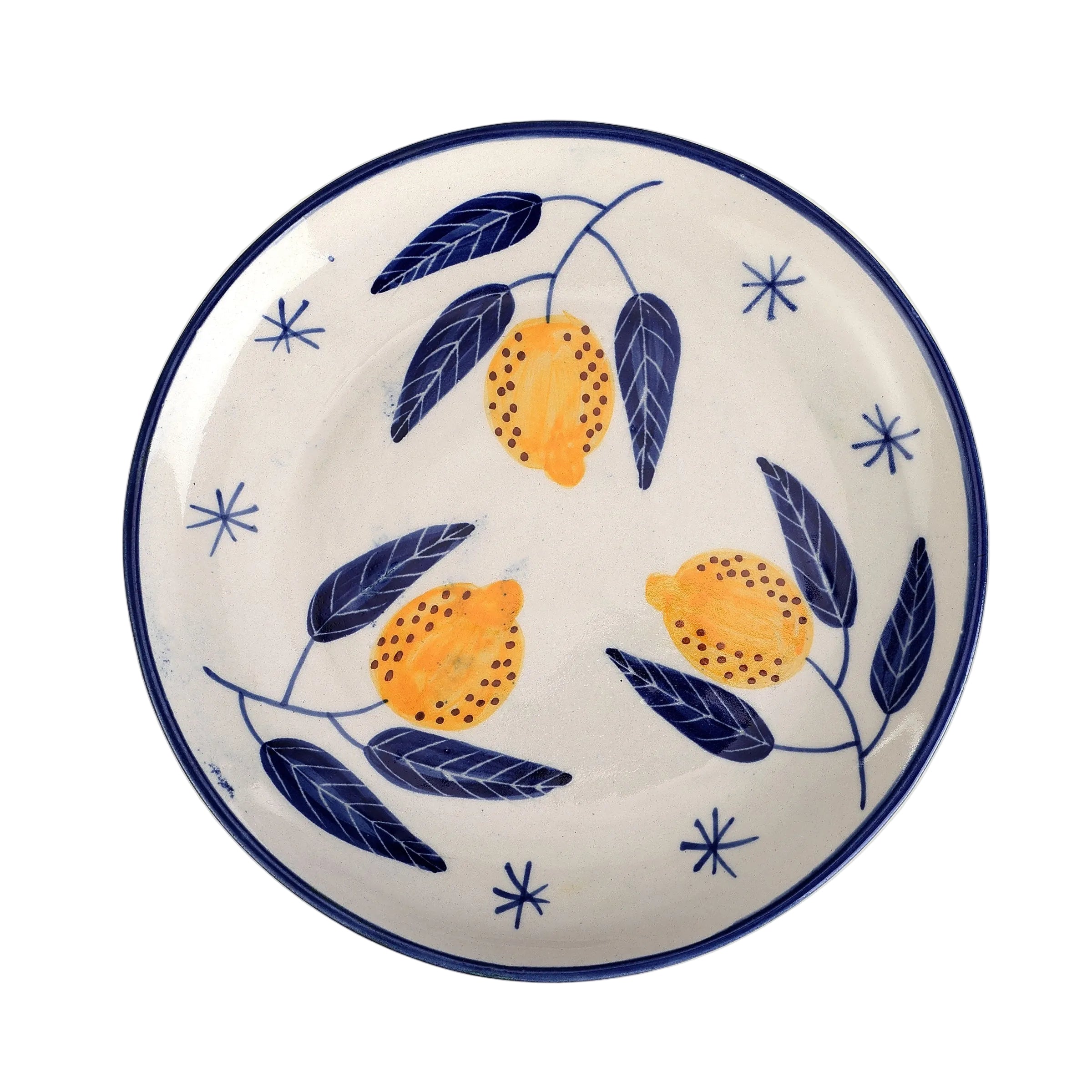 Italian lemon plate, 7x1 Inches (Set of 2)