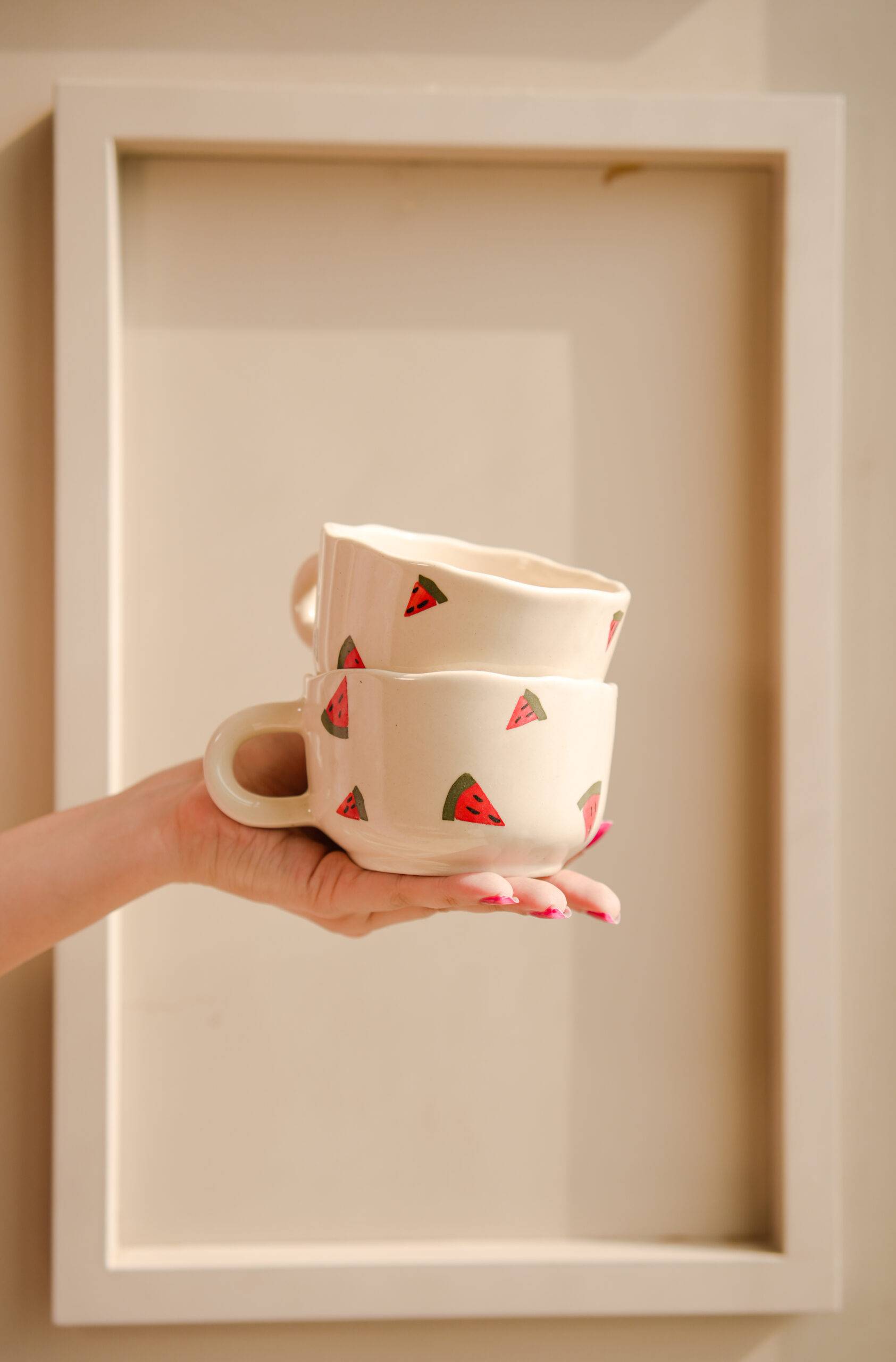 Ceramic Watermelon Coffee Cup (SET OF 4)