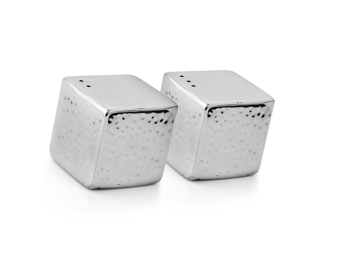 Handmade stainless steel salt and pepper shaker