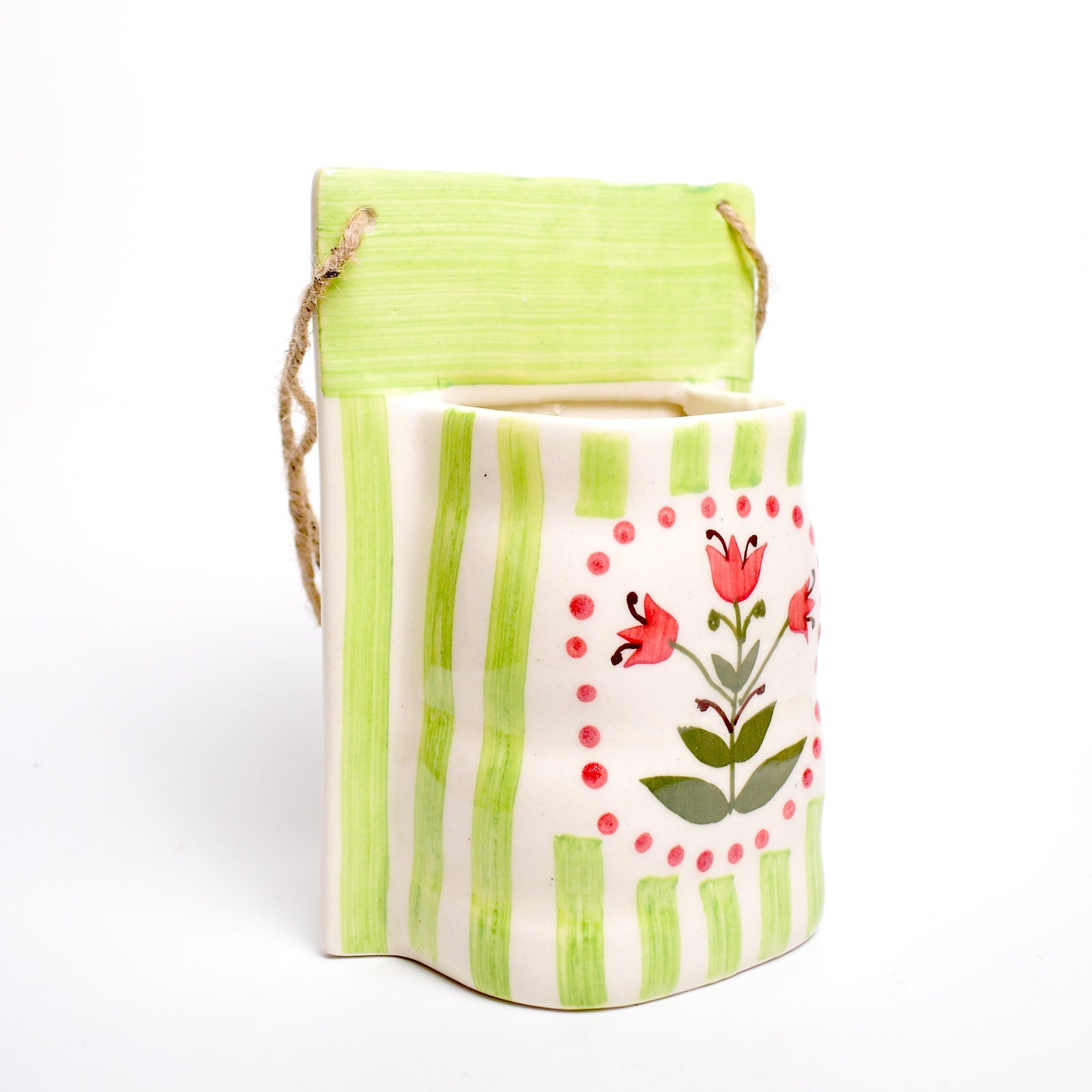 Green Garden Bloom Ceramic Wall Planter