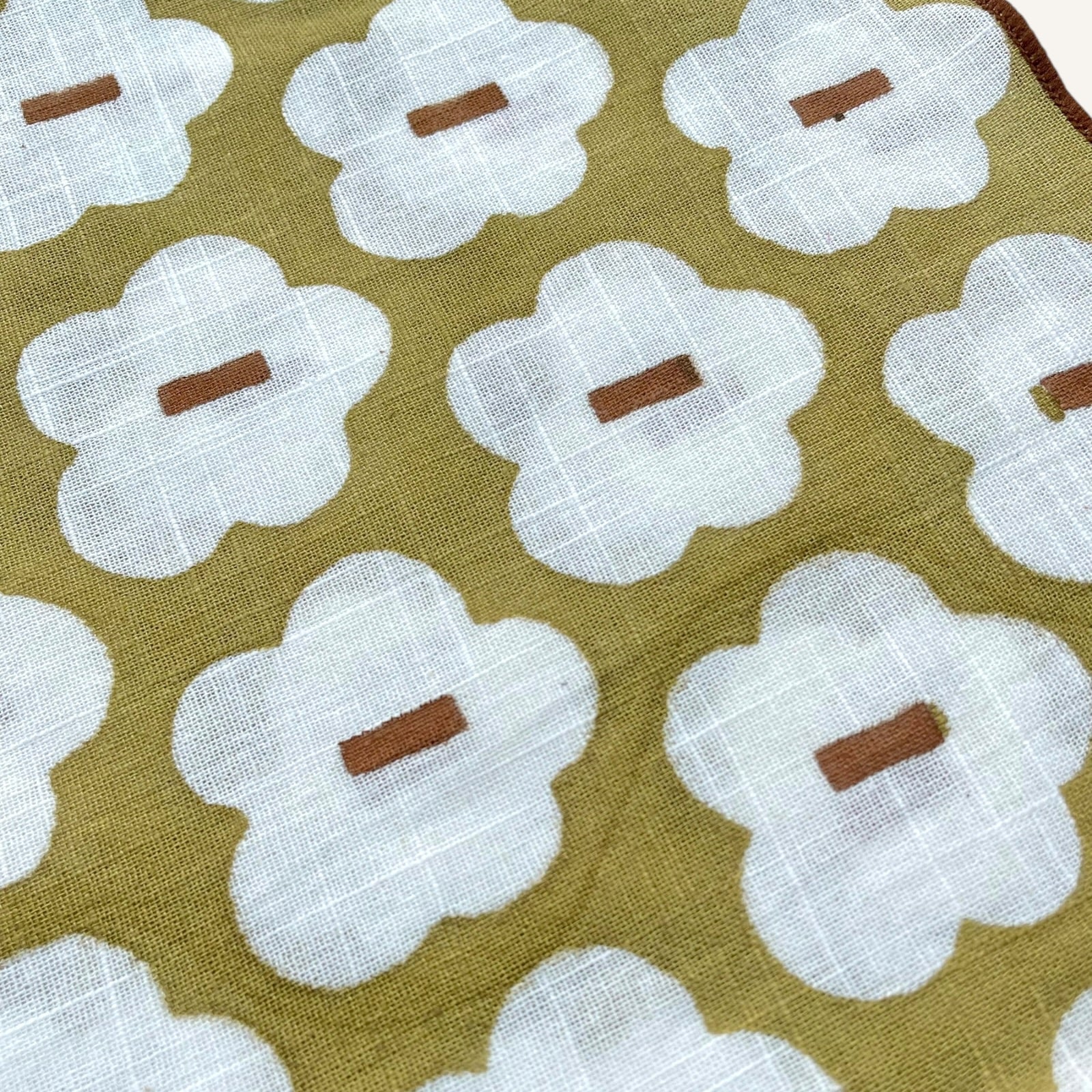 Hand Block Printed Floral Dinner Napkin - 18x18 Inches (Set of 4)