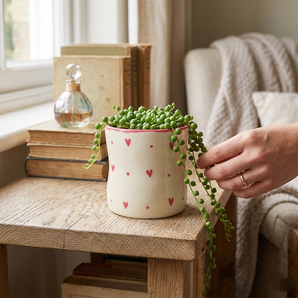 Small Hearts Ceramic Tumbler - 3.5 x 3 Inches (Set of 4)