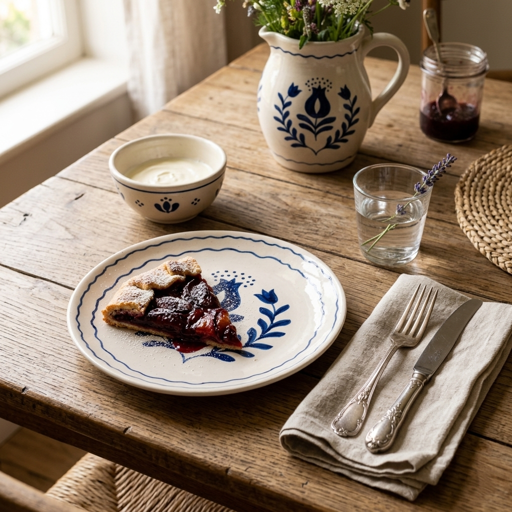 Blue Anaar Snack Plate , 7x7 Inches (Set of 2)