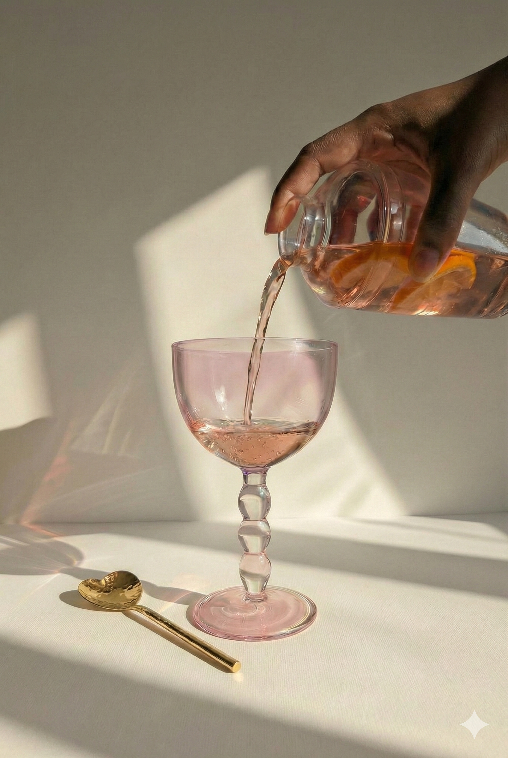 Heart-Shaped Brass Cocktail Spoons-(Set of 4) 4.5x1.5 Inches