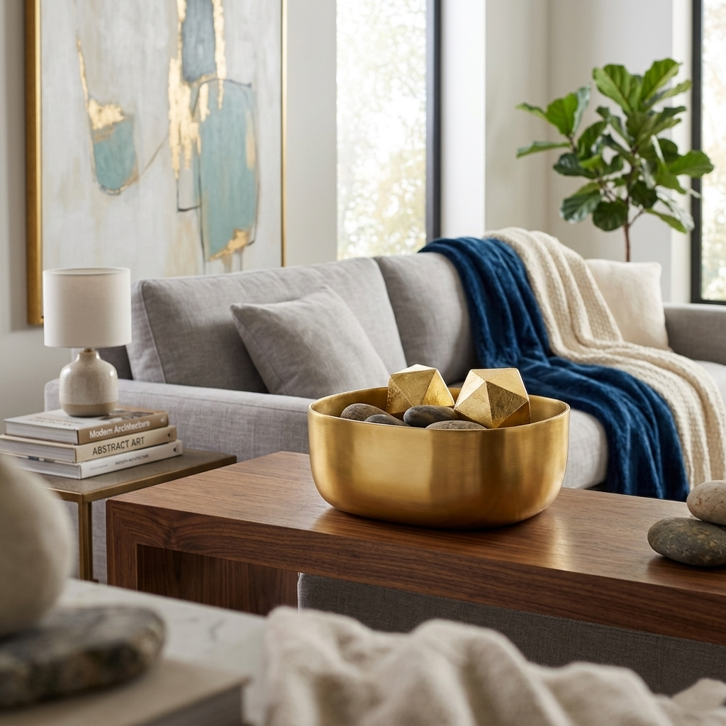 Steel Serveware Bowl, Gold -  6.50 x 4.75 x 2.50 Inches