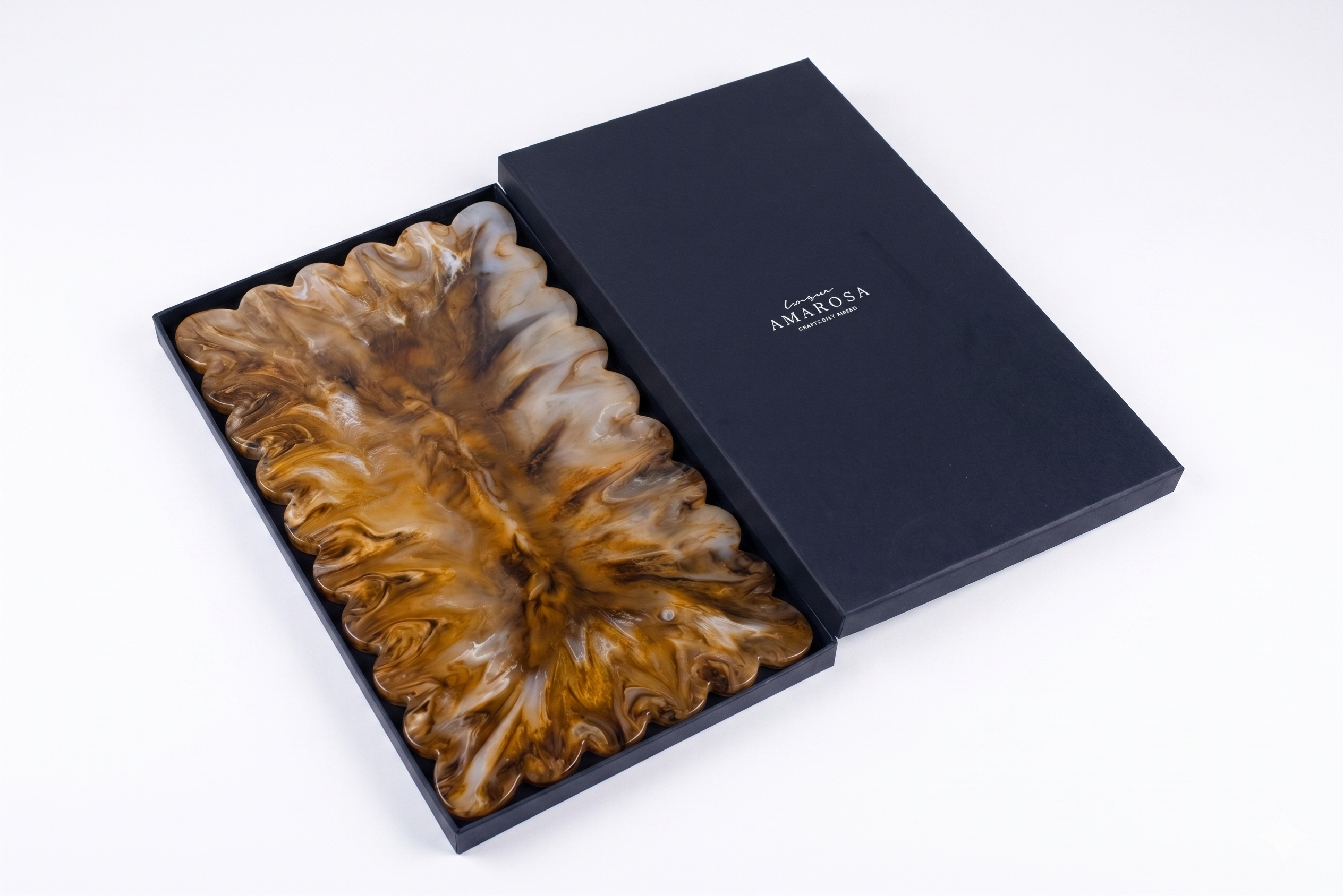 Brown Resin Cheese Board, 14 Inch