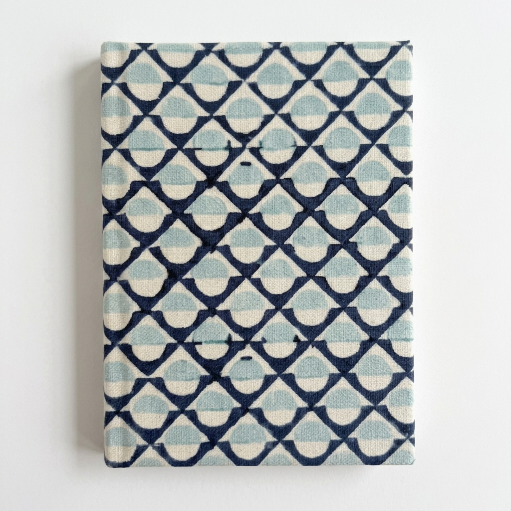 Handcrafted Sustainable Diary Journal Notebook , Blue Mosaic -A5 (Set of 2)