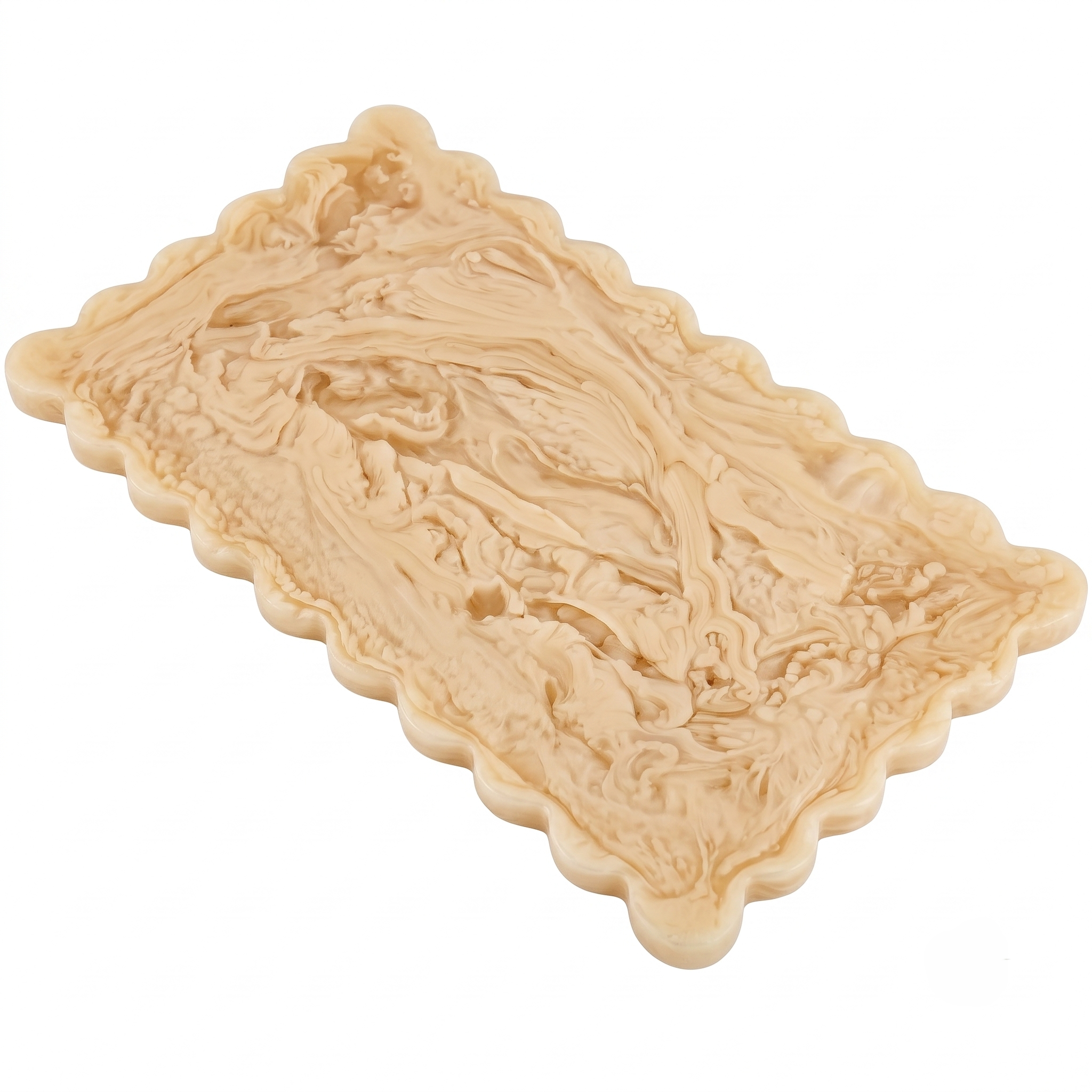 Vanilla Resin Cheese Board, 14 Inch