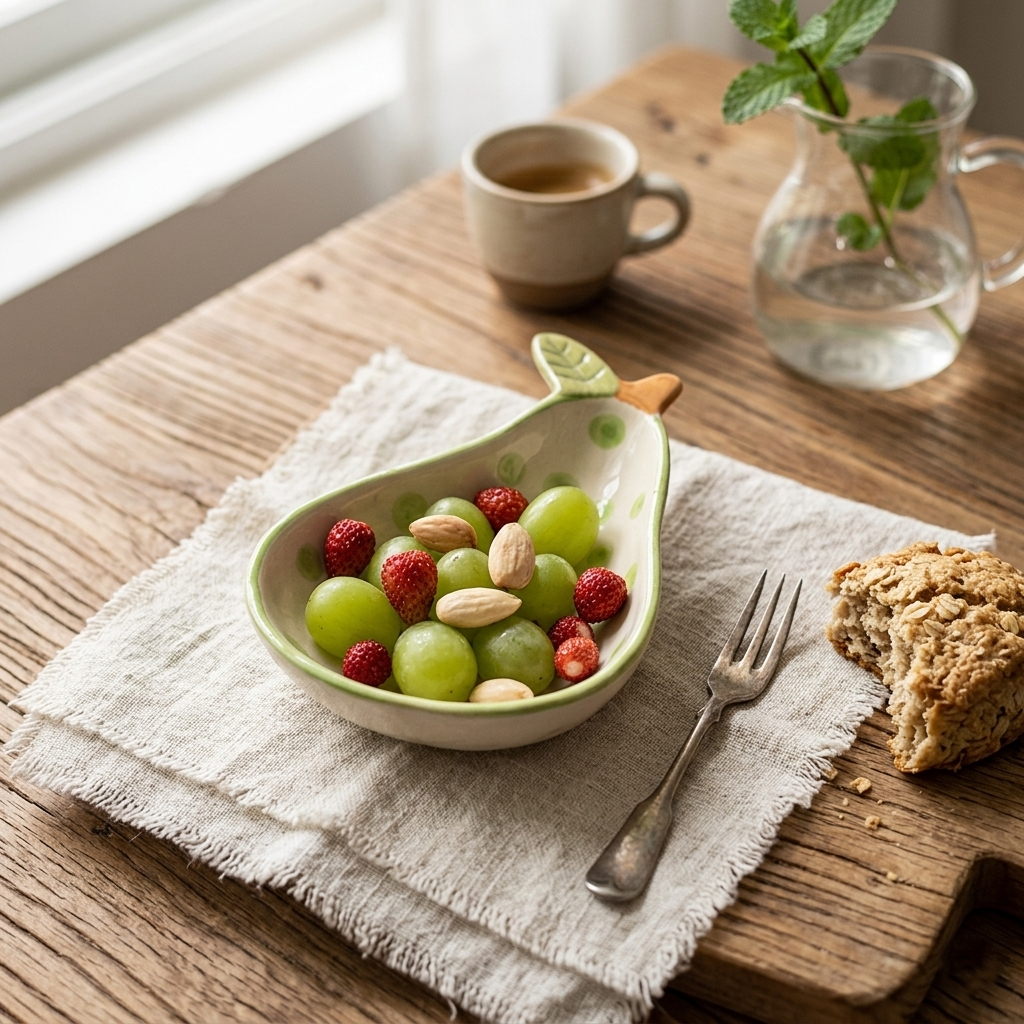 Pear Polka Handmade Serving Bowl 5.5x0.5 Inches (Set of 2)