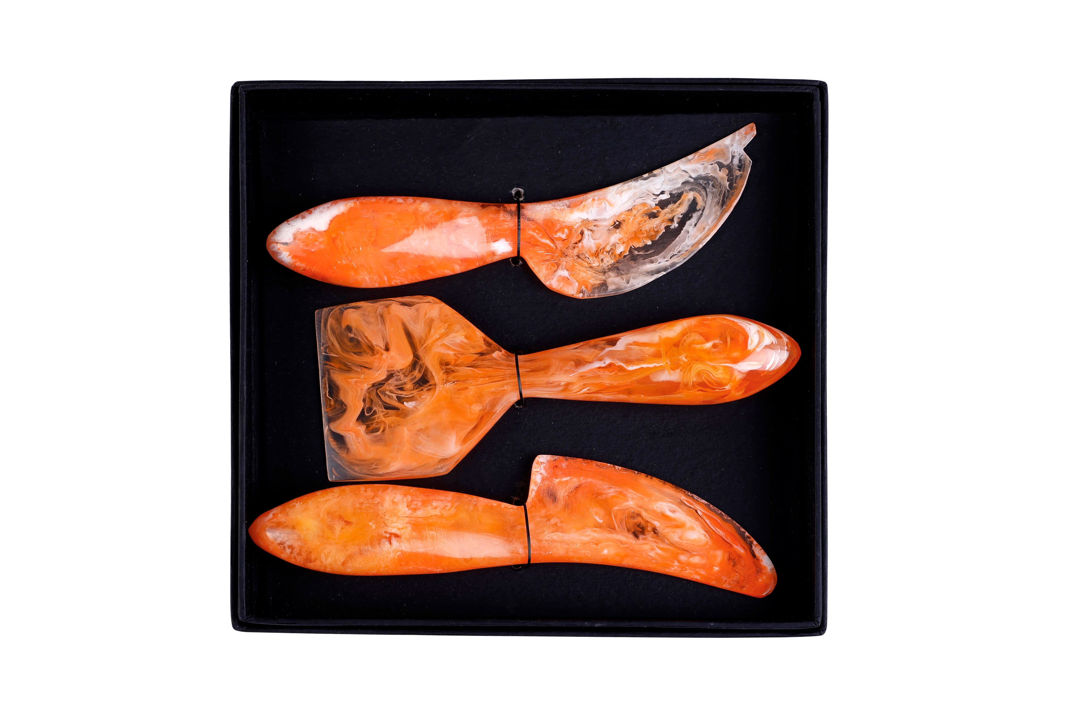 Resin Cheese Knife, Orange (Set of 3)  - 6 Inches