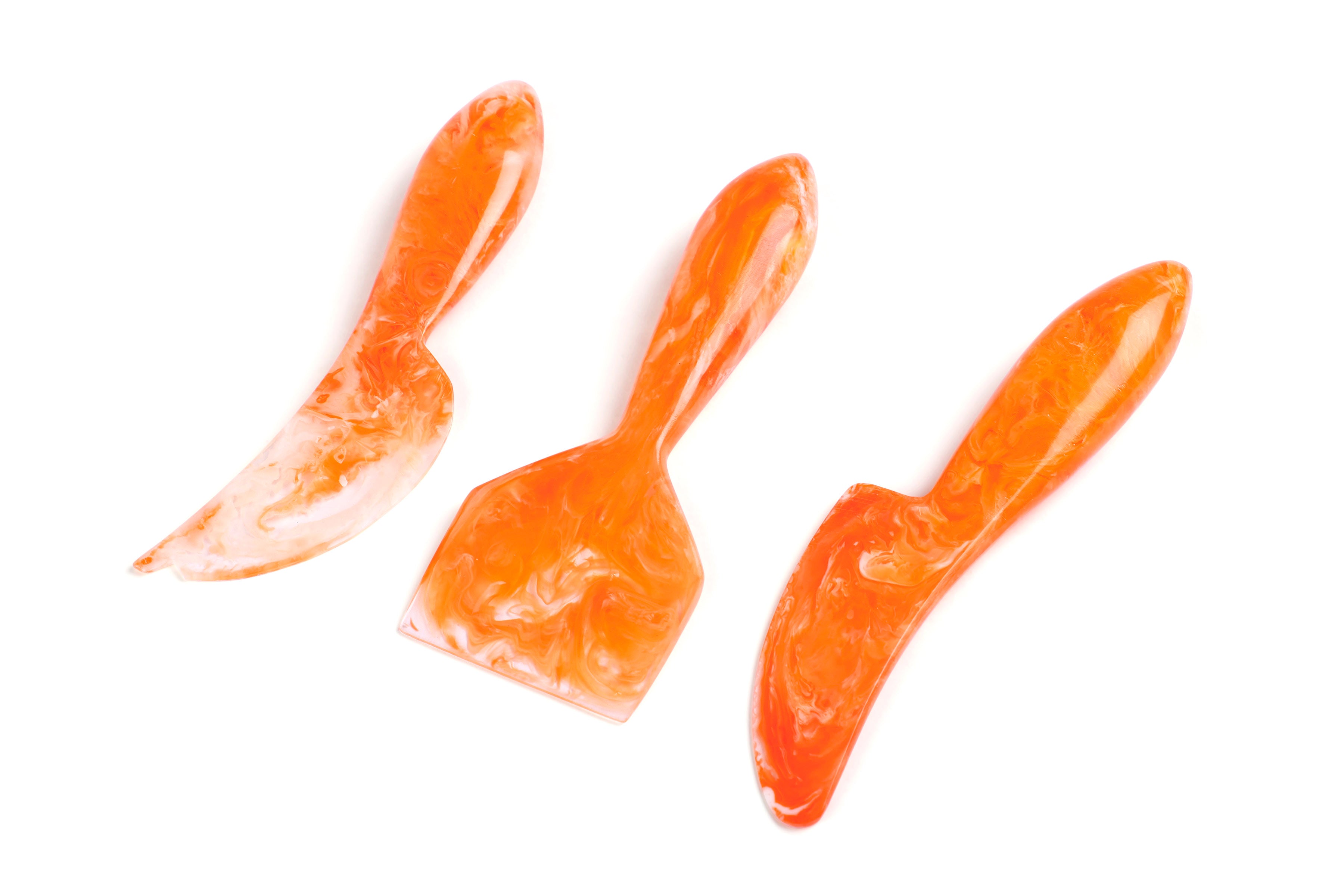 Resin Cheese Knife, Orange (Set of 3)  - 6 Inches