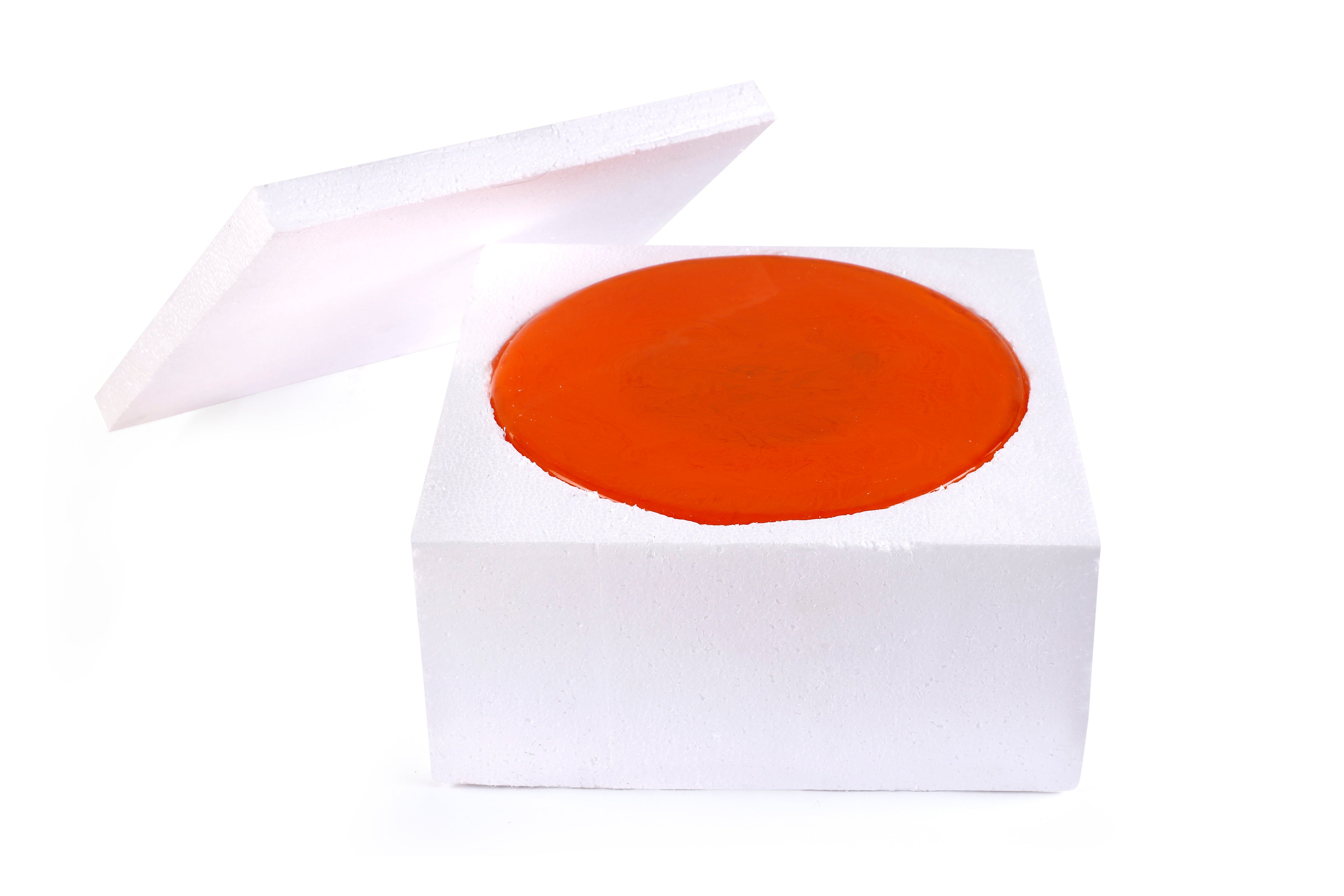 Scallop Resin Cake stand, Orange - 9.5x4.5 Inches