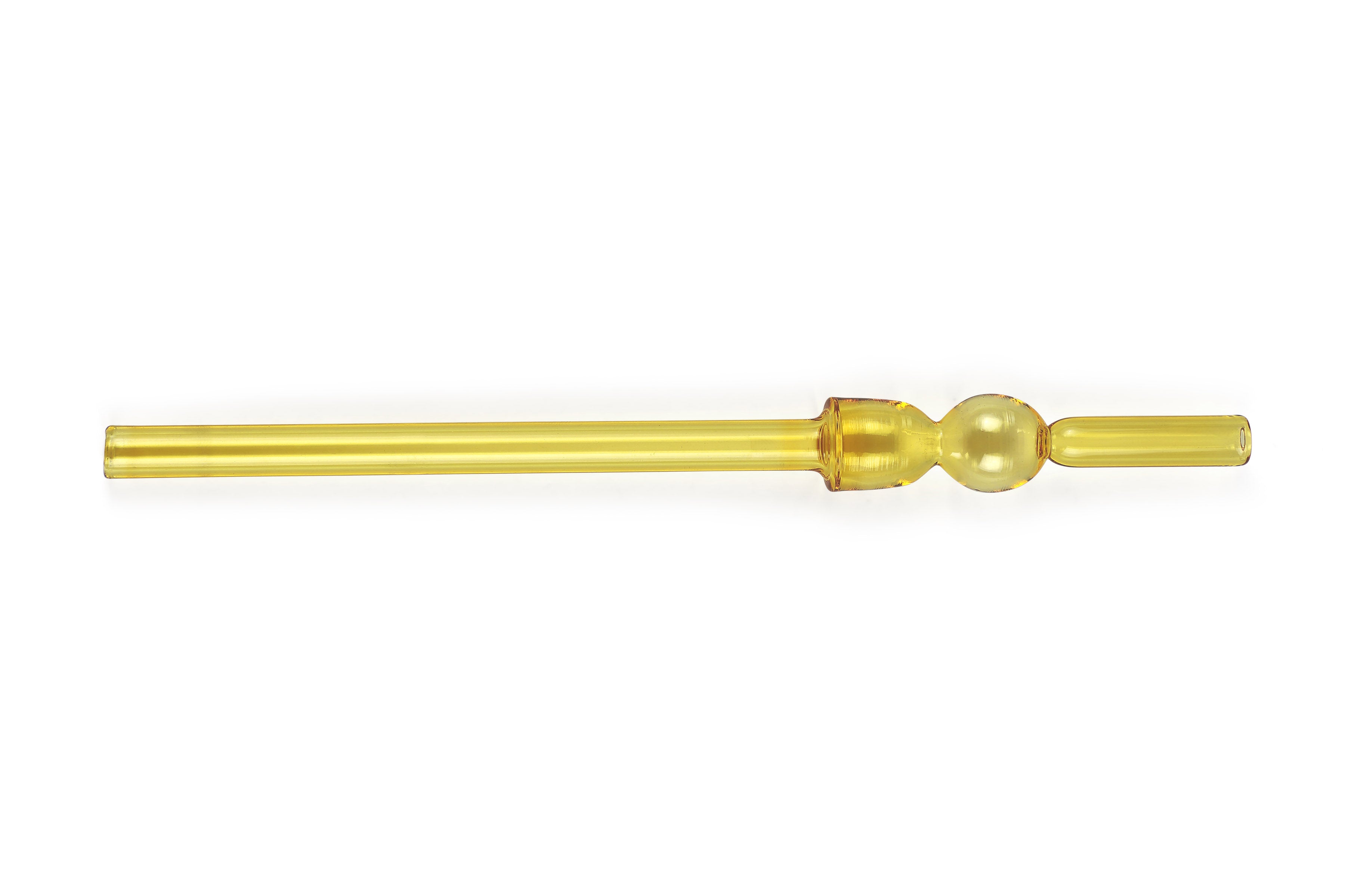 Glass Straw -Yellow (Set of 6), 8 x 1 Inches