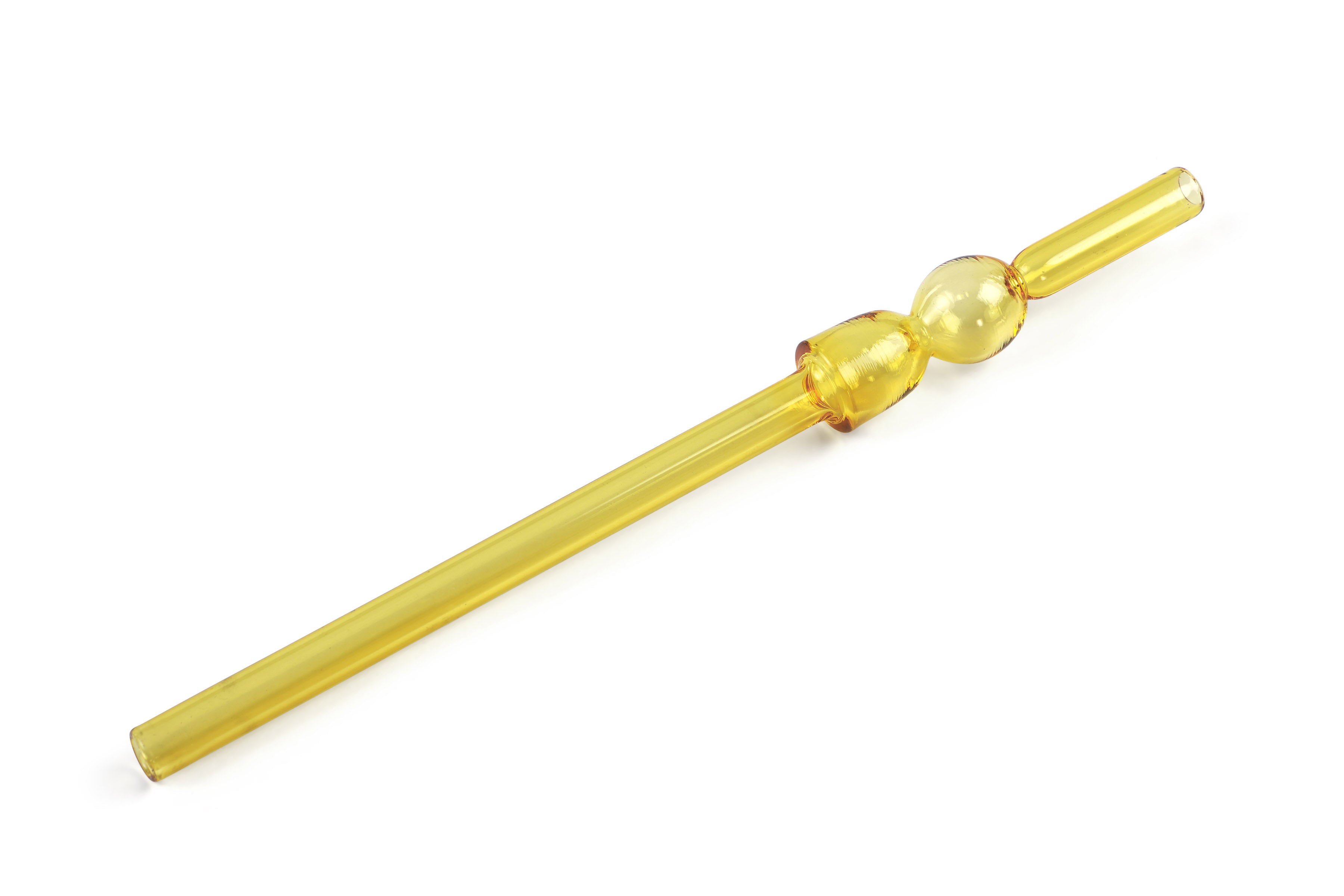 Glass Straw -Yellow (Set of 6), 8 x 1 Inches