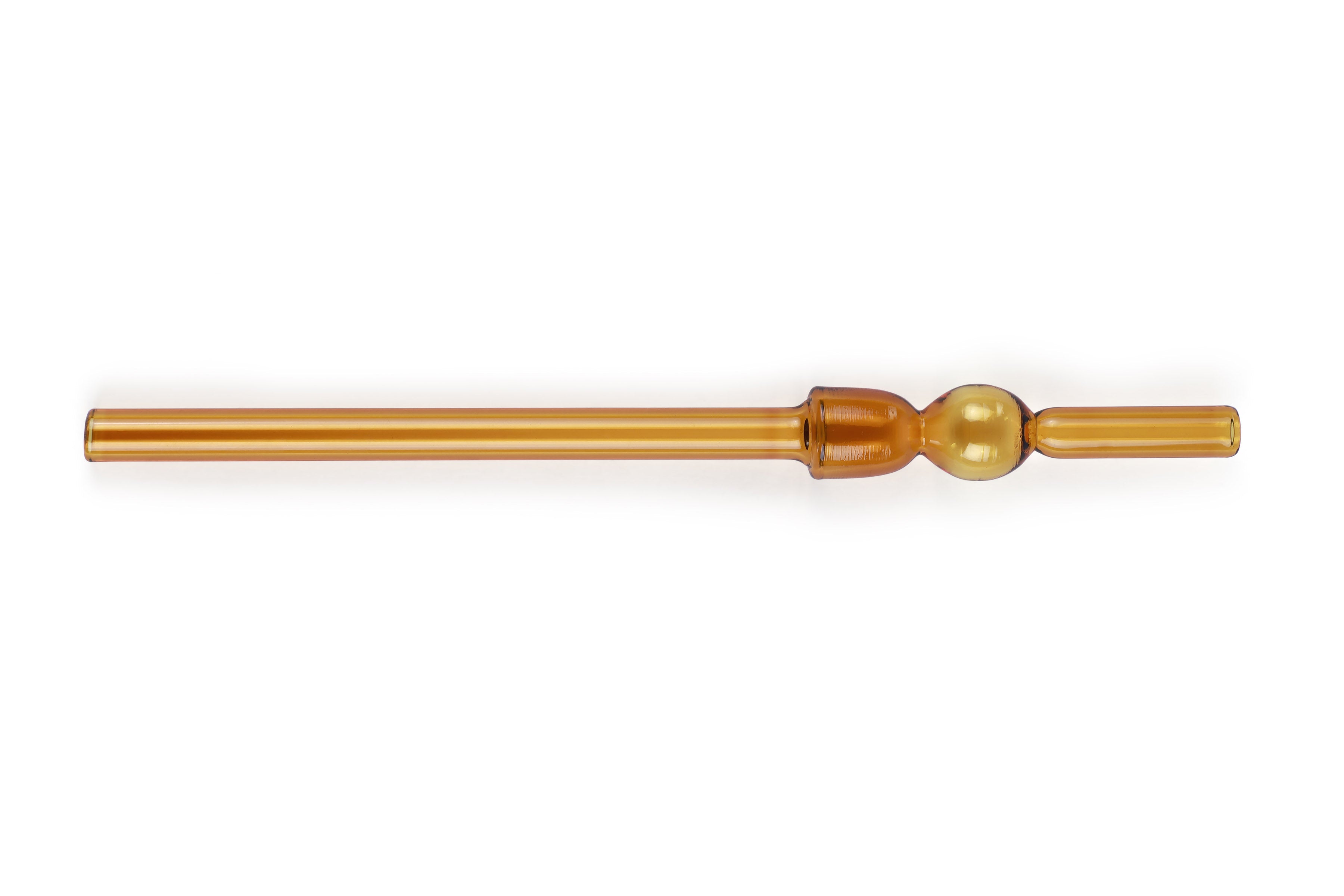 Glass Straw -Amber (Set of 6) 8 x 1 Inches