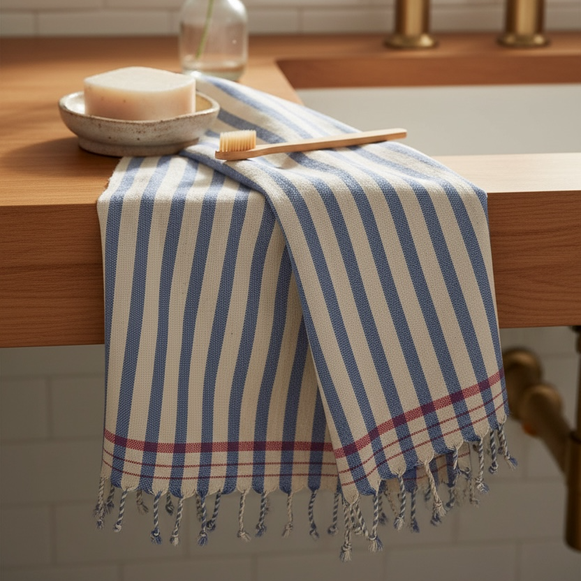 Handloom Cotton Hand Hugger Hand Towel 18x30 Inches