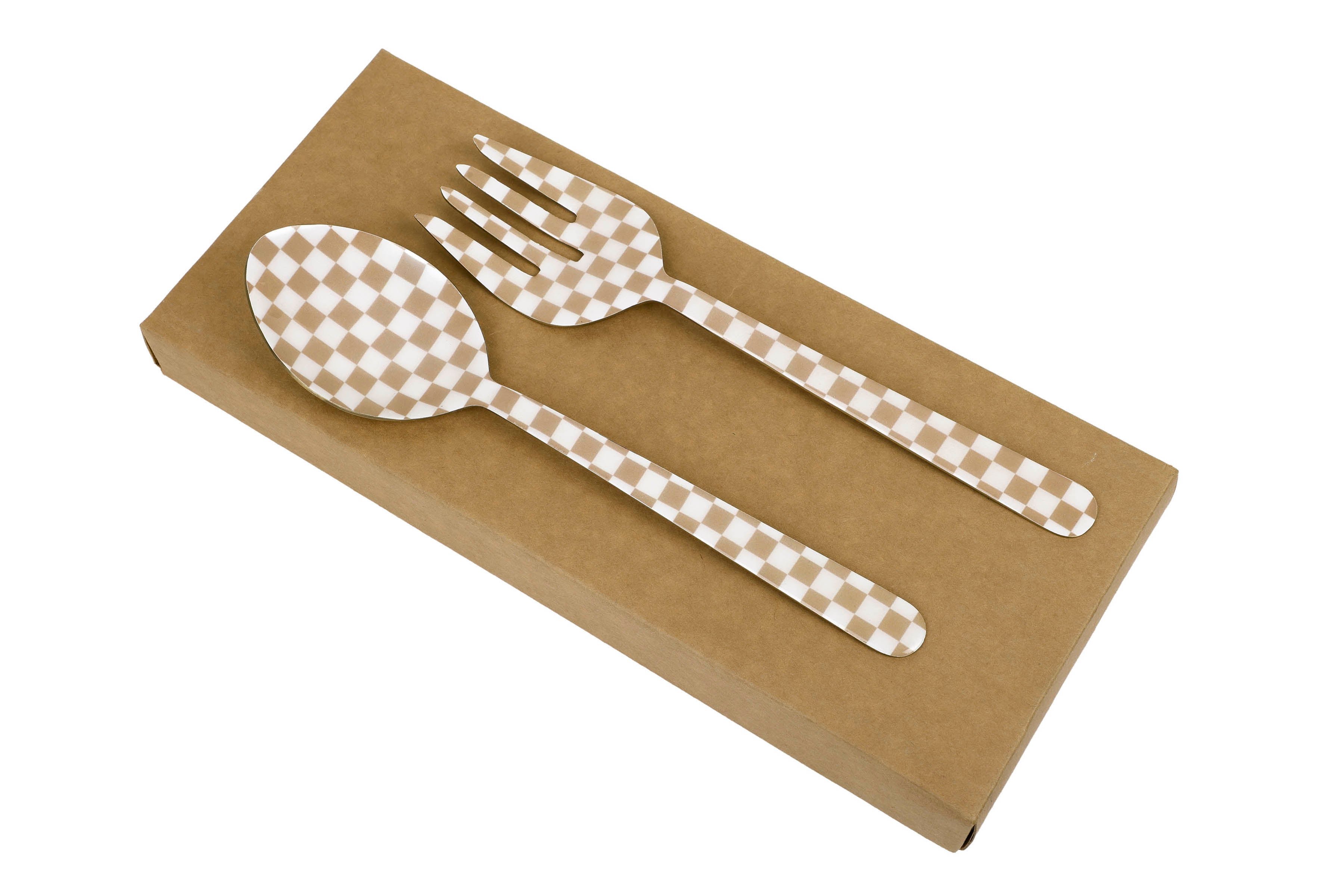 Peach Enamel Serving Spoons (Set of 2) - 11 x 2.5 Inches