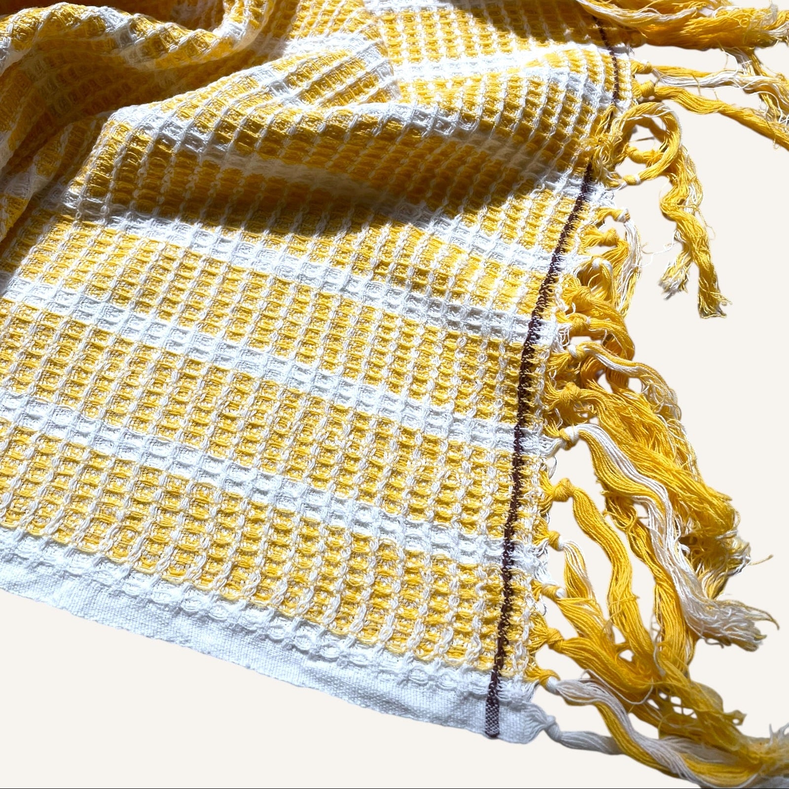 Handloom Cotton Lemon Fluff Bath Towel 30x60 Inches