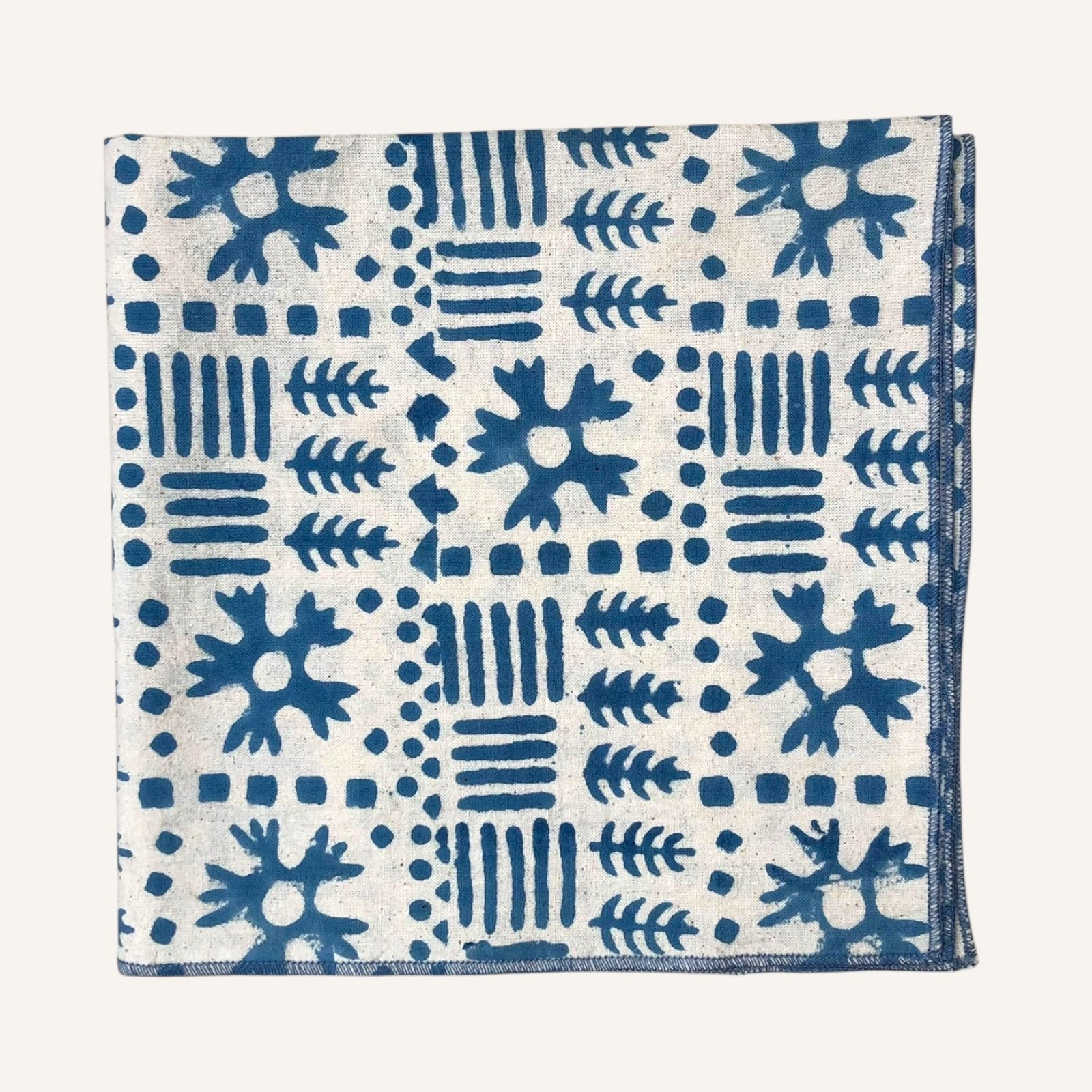 Hand Block Printed Munch & Magic Dinner Napkin 18x18 Inches (Set of 4)