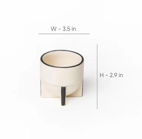 Ivory Pod Cappuccino Cup | Handcrafted Ceramic | Set of 2
