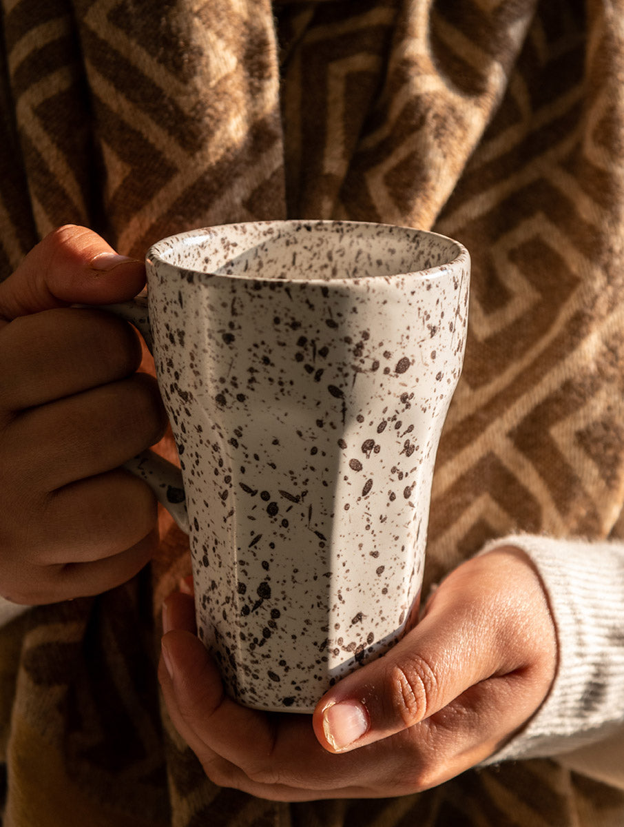 Speckled Coffee cup, Brown - 3.5 X 5 Inches (SET OF 4)