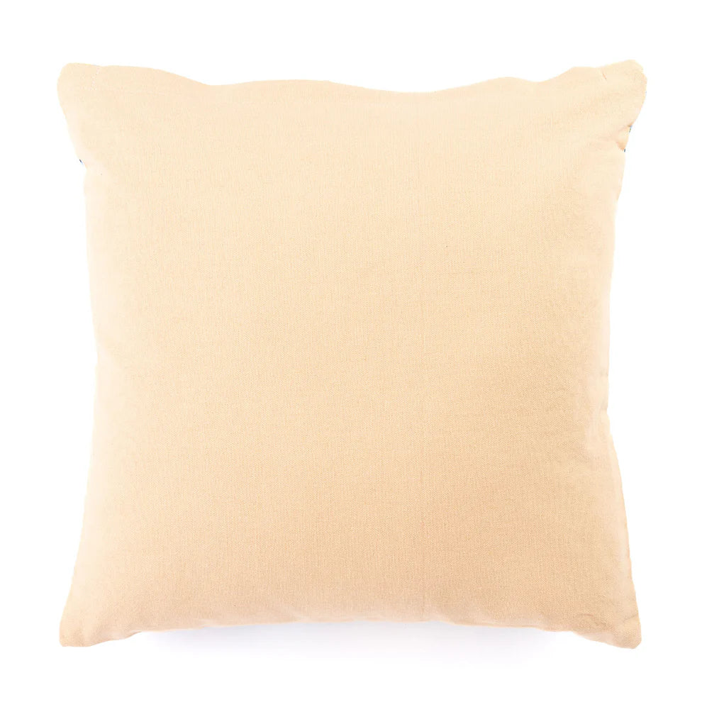 Cannes Blue Floral Cushion Cover - 16 x 16 Inches
